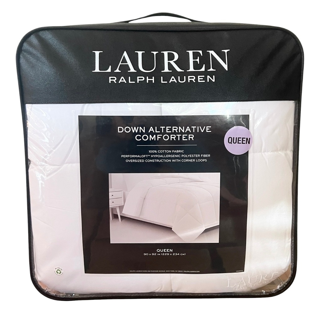 NEW Lauren Ralph Lauren Queen Down Alternative Comforter Hypoallergenic Cotton